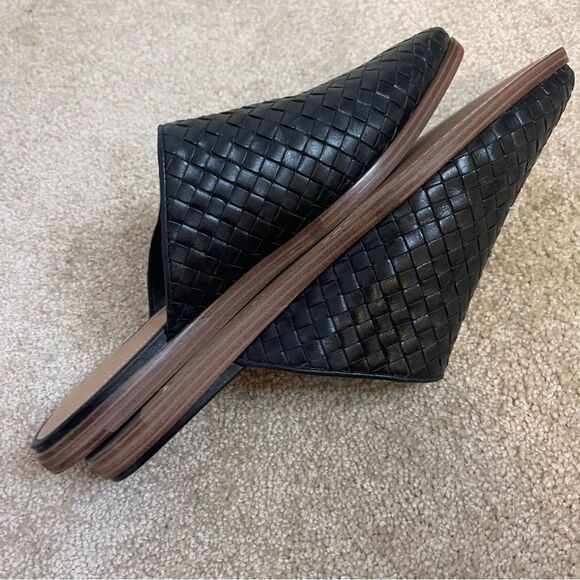 Marc Fisher Size 9.5 Slide Mules Weaved Black - Picture 11 of 13